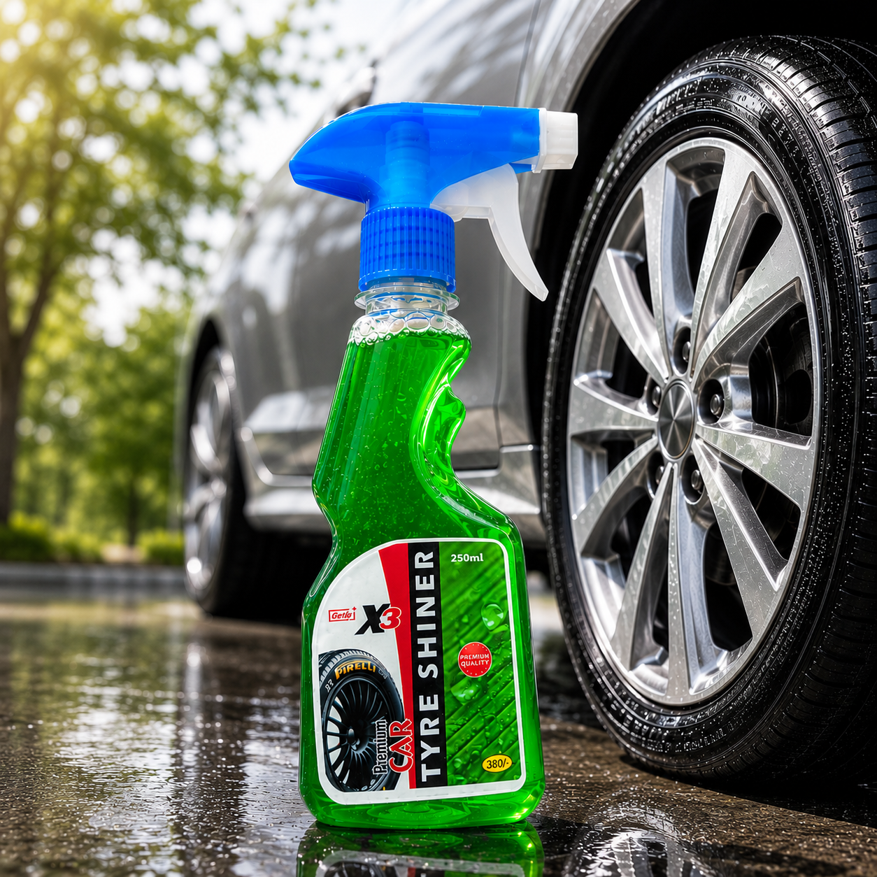 Premium Tyre Polish Spray | Long-Lasting Tyre Shine 250ml