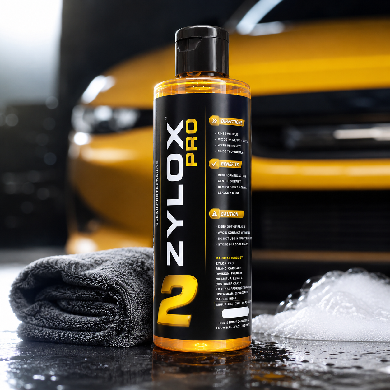 Premium Car Foam Shampoo for a Spotless & Glossy Finish