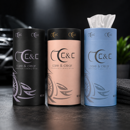 Car & Clear cup holder Tissue | Compact Travel Pack | Pack of 3